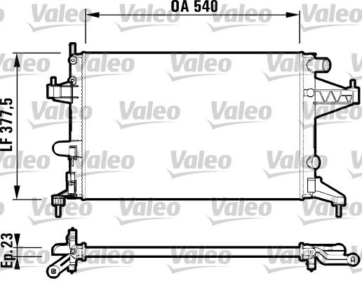VALEO 732826 Radiator, engine cooling