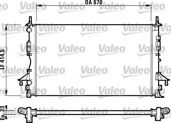 VALEO 732827 Radiator, engine cooling