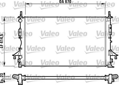 Radiator, engine cooling VALEO 732827