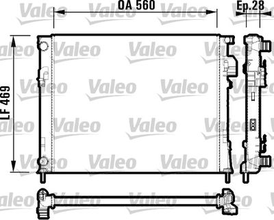 Radiator, engine cooling VALEO 732846
