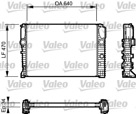 VALEO 732849 Radiator, engine cooling