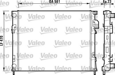 Radiator, engine cooling VALEO 732853