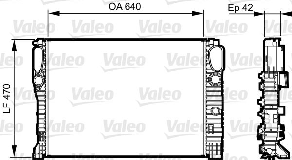 VALEO 732855 Radiator, engine cooling