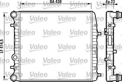 Radiator, engine cooling VALEO 732863