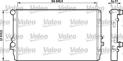 Radiator, engine cooling VALEO 732867