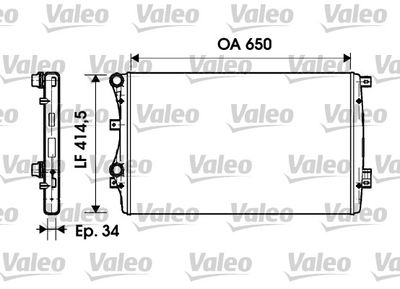 Radiator, engine cooling VALEO 732872
