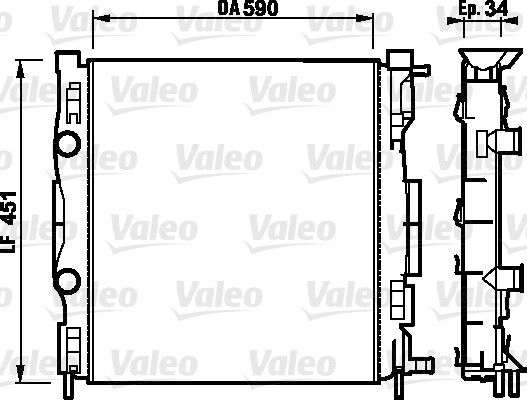 VALEO 732874 Radiator, engine cooling