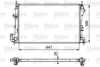 Radiator, engine cooling VALEO 732877