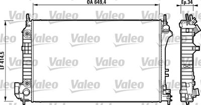 Radiator, engine cooling VALEO 732878