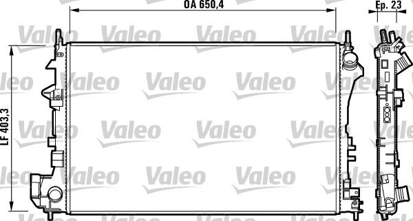 VALEO 732879 Radiator, engine cooling