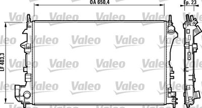 Radiator, engine cooling VALEO 732879