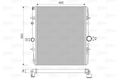 Radiator, engine cooling VALEO 732881