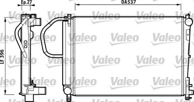 Radiator, engine cooling VALEO 732883