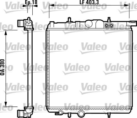 VALEO 732885 Radiator, engine cooling