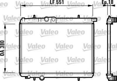 Radiator, engine cooling VALEO 732886