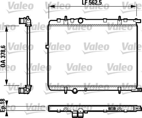 VALEO 732890 Radiator, engine cooling