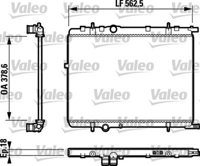 Radiator, engine cooling VALEO 732890