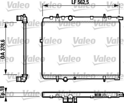 Radiator, engine cooling VALEO 732891