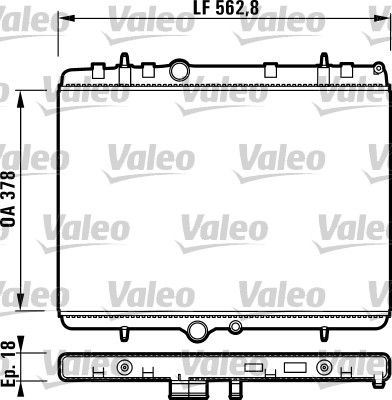 Radiator, engine cooling VALEO 732896