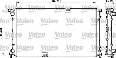 Radiator, engine cooling VALEO 732902