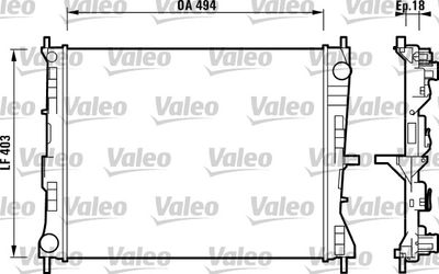 Radiator, engine cooling VALEO 732903