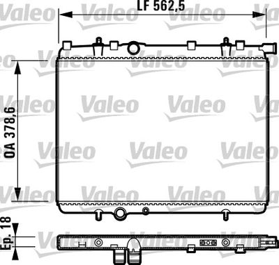 Radiator, engine cooling VALEO 732904