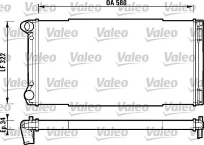 Radiator, engine cooling VALEO 732913