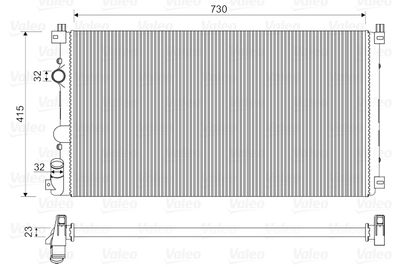 Radiator, engine cooling VALEO 732917