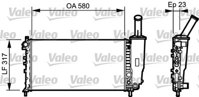 Radiator, engine cooling VALEO 732923