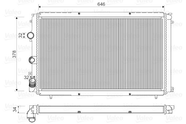 VALEO 732940 Radiator, engine cooling