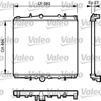 Radiator, engine cooling VALEO 732945