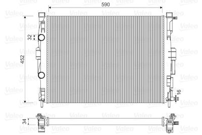 Radiator, engine cooling VALEO 732946
