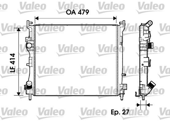VALEO 732960 Radiator, engine cooling
