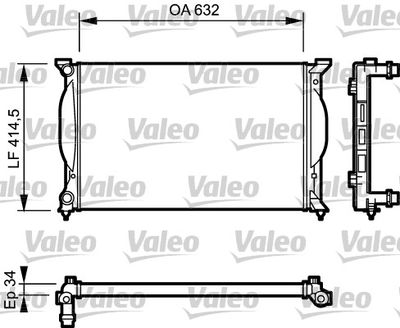 Radiator, engine cooling VALEO 732963