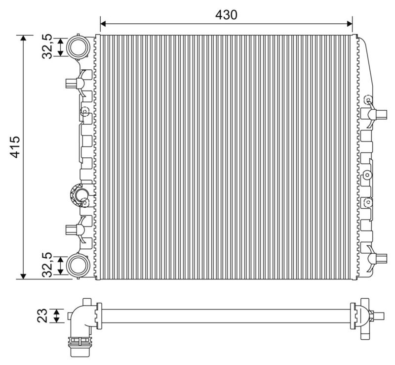 VALEO 733062 Radiator, engine cooling