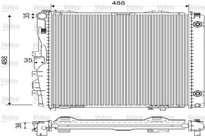 Radiator, engine cooling VALEO 733134