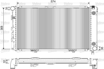 Radiator, engine cooling VALEO 733135