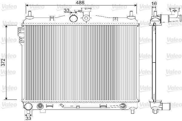 VALEO 733142 Radiator, engine cooling