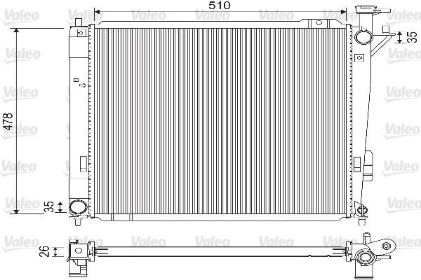 VALEO 733144 Radiator, engine cooling