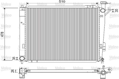 Radiator, engine cooling VALEO 733144