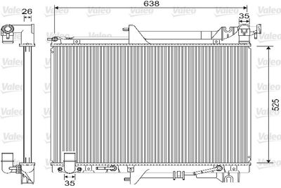 Radiator, engine cooling VALEO 733146