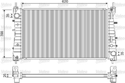 Radiator, engine cooling VALEO 733203