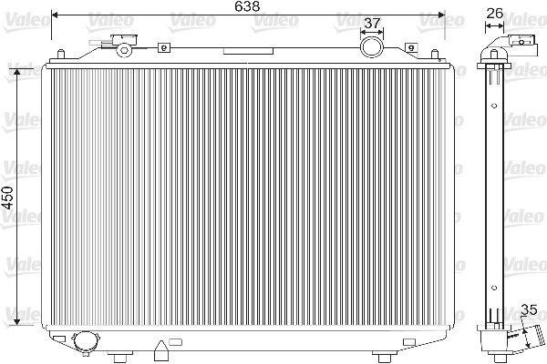 VALEO 733212 Radiator, engine cooling