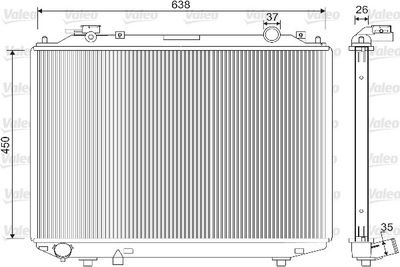 Radiator, engine cooling VALEO 733212