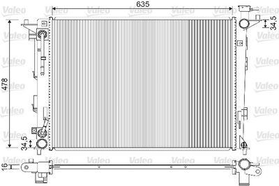 Radiator, engine cooling VALEO 733213