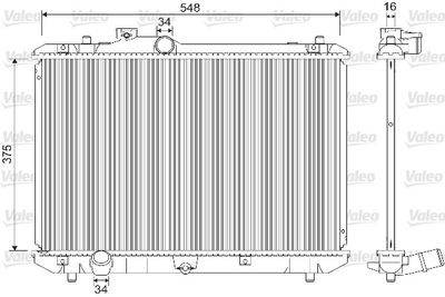 Radiator, engine cooling VALEO 733216