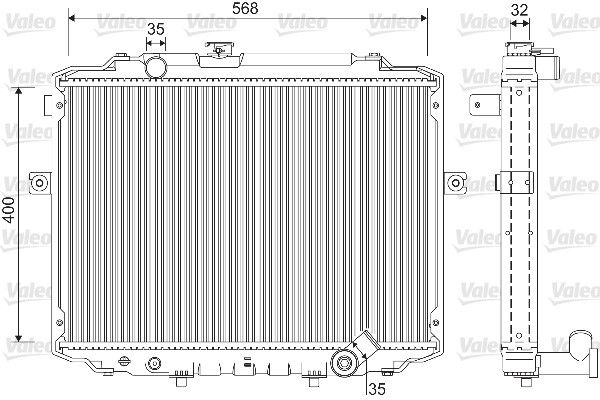 VALEO 733227 Radiator, engine cooling