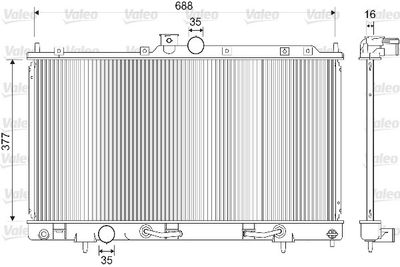 Radiator, engine cooling VALEO 733280