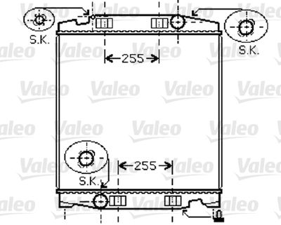 Radiator, engine cooling VALEO 733410