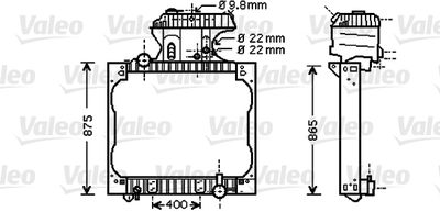 Radiator, engine cooling VALEO 733428